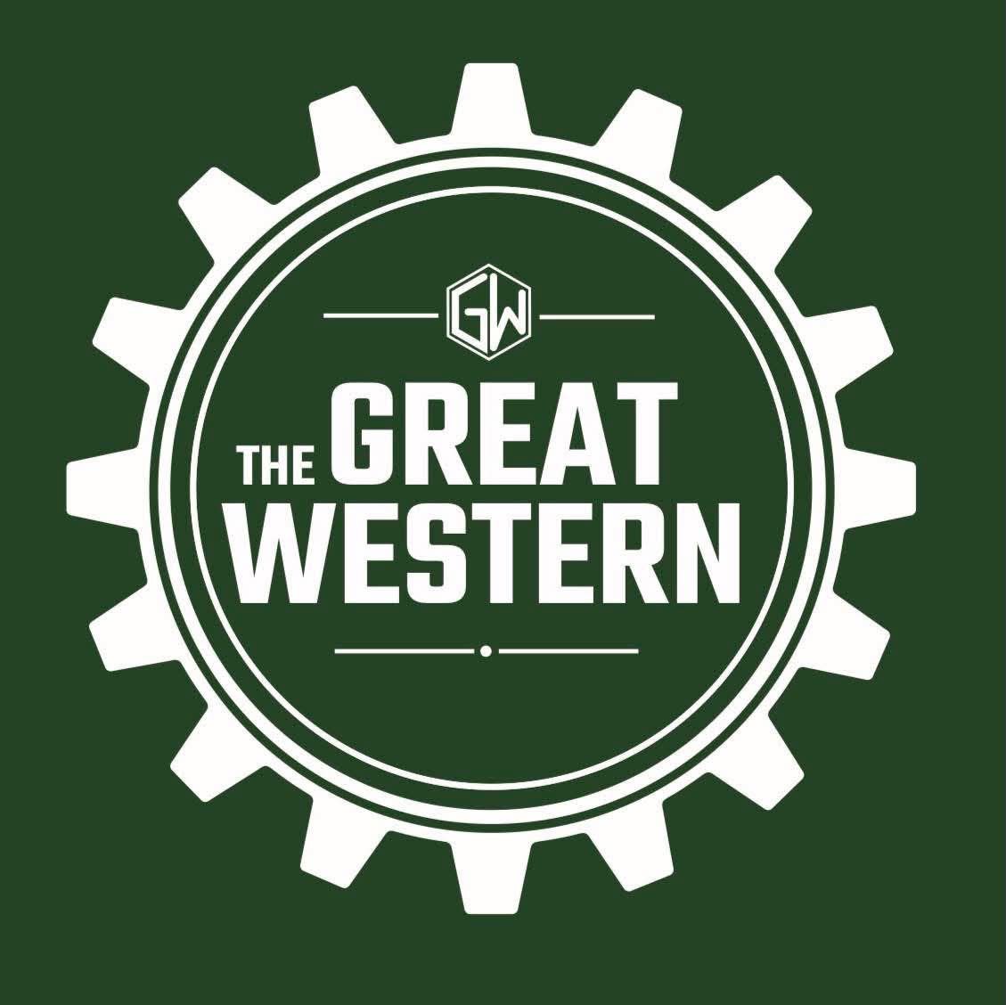 The Great Western logo, a white gear with text 'THE GREAT WESTERN' and 'GW' monogram on a dark green background.